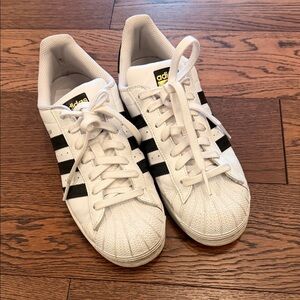 Adidas Superstar White with Black Stripes